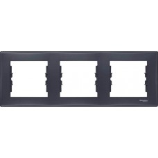 ⚡Декоративна рамка 3-постова горизонтальна Sedna. Колір Графіт (SDN5800570)