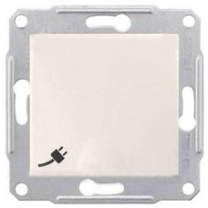 SDN3100123 Розетка с заземлением, защитными шторками и крышкой 16А, 250 В Sedna. Цвет Слоновая кость