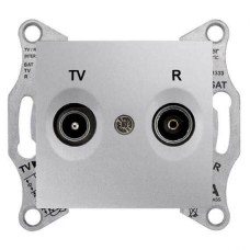 ⚡SDN3301660 Розетка TV/R концевая 1 dB Sedna. Цвет Алюминий