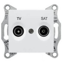 ⚡SDN3401221 Розетка ТV/SAT проходная 8 dB Sedna. Цвет Белый ⚡SDN3401221 Розетка ТV/SAT проходная 8 dB Sedna. Цвет Белый