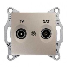 ⚡SDN3401268 Розетка ТV/SAT проходная 8 dB Sedna. Цвет Титан