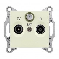 SDN3501323 Розетка TV/R/SAT кінцева 1 dB Sedna. Колір Слонова кістка