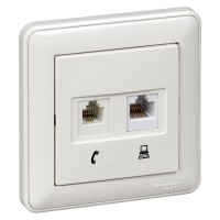 TV антенный коннектор для скрытой установки W59 белый (RTS-151-18)