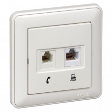 TV антенный коннектор для скрытой установки W59 белый (RTS-151-18)