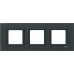 MGU68.006.7Z1 Рамка 3-постовая черный камень Unica Class
