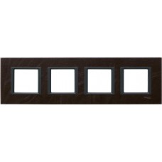 Рамка 4 поста кожа трюфель Unica Class MGU68.008.7P2