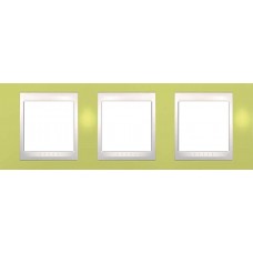 MGU6.006.563 Рамка 3-местная Unica Plus. Цвет Зелёное яблоко