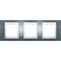 Рамка трехместная Unica Plus. Цвет Голубой лед MGU6.006.854 Рамка трехместная Unica Plus. Цвет Голубой лед MGU6.006.854