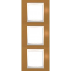 Рамка трехместная Unica Plus. Цвет Оранжевый MGU6.006V.569