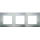 Рамка тримісна Unica Quadro. Колір Сріблястий MGU6.706.55