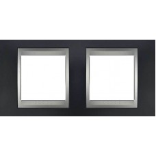Рамка двухместная Unica Top. Цвет Металлик/Алюминий MGU66.004.097