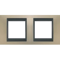 Рамка двухместная Unica Top. Цвет Титановый/Графит MGU66.004.295