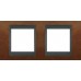 Рамка 2-местная Unica Top. Цвет Черешня/Графит MGU66.004.2M2
