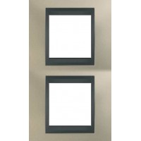 Рамка двухместная Unica Top. Цвет Матовый никель/Графит MGU66.004V.239