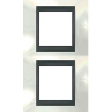 Рамка 2-місна Unica Top. Колір Білосніжний/Графіт MGU66.004V.292