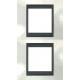 Рамка двомісна Unica Top. Колір Білосніжний/Графіт MGU66.004V.292