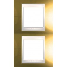 Рамка двухместная Unica Top. Цвет Золото/Слоновая кость MGU66.004V.504