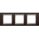Рамка трехместная Unica Top. Цвет Табак/Алюминий MGU66.006.0M4