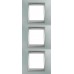 Рамка 3-местная Unica Top. Цвет Изумрудный/Алюминий MGU66.006V.094