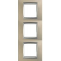 Рамка трехместная Unica Top. Цвет Титановый/Алюминий MGU66.006V.095 Рамка трехместная Unica Top. Цвет Титановый/Алюминий MGU66.006V.095