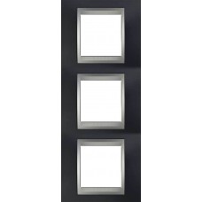 Рамка трехместная Unica Top. Цвет Металлик/Алюминий MGU66.006V.097