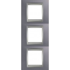 Рамка 3-місна Unica Top. Колір Блакитний берил/Алюміній MGU66.006V.098