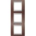 Рамка 3-местная Unica Top. Цвет Венге/Алюминий MGU66.006V.0M3