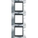Рамка трехместная Unica Top. Цвет Блестящий хром/Графит MGU66.006V.210