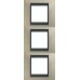 Рамка 3-местная Unica Top. Цвет Матовый никель/Графит MGU66.006V.239