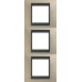 Рамка 3-місна Unica Top. Колір Титановий/Графіт MGU66.006V.295