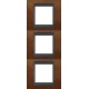 Рамка трехместная Unica Top. Цвет Черешня/Графит MGU66.006V.2M2