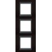 Рамка 3-местная Unica Top. Цвет Венге/Графит MGU66.006V.2M3