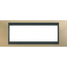 Рамка 6-модульная Итальянский дизайн Unica Top. Цвет Оникс медный/Графит MGU66.106.296