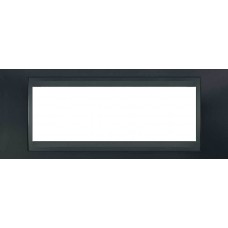 Рамка 6-модульна Італійський дизайн Unica Top. Колір Металік/Графіт MGU66.106.297