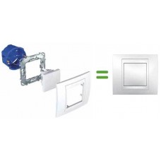 MGU6.006.25 Рамка 3-местная Unica Plus. Цвет Слоновая кость