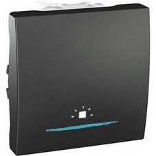 Выключатель одноклавишный кнопочный с индикационной подсветкой, символ `свет` Unica 10А MGU3.206.12LN