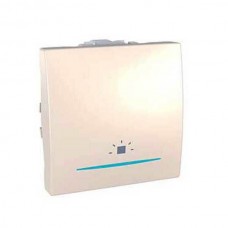 Выключатель одноклавишный кнопочный с индикационной подсветкой, символ `свет` Unica 10А MGU3.206.25LN