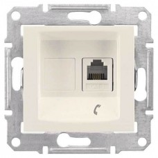 SDN4101123 Телефонная розетка RJ11 Sedna. Цвет Слоновая кость