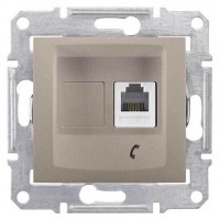 SDN4101168 Телефонна розетка RJ11 Sedna. Колір Титан