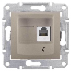 SDN4101168 Телефонна розетка RJ11 Sedna. Колір Титан