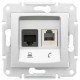 ⚡SDN5200123 PC + телефонная розетка RJ11 + RJ45, кат. 6, неэкранированная Sedna. Цвет Слоновая кость ⚡SDN5200123 PC + телефонная розетка RJ11 + RJ45, кат. 6, неэкранированная Sedna. Цвет Слоновая кость