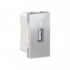 ⚡USB-коннектор 1 модуль Unica New алюминий (NU342930)