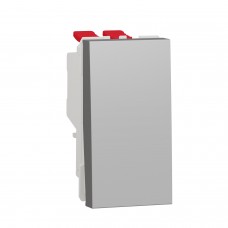 ⚡Переключатель одноклавишный перекрестный сх.7 10А 1 модуль Unica New алюминий (NU310530)