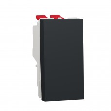 ⚡Переключатель одноклавишный перекрестный сх.7 10А 1 модуль Unica New антрацит (NU310554)