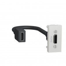 ⚡Розетка HDMI 1 модуль Unica New біла (NU343018)