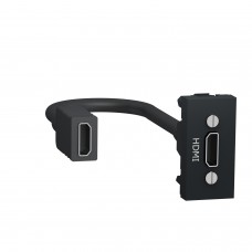⚡Розетка HDMI 1 модуль Unica New антрацит (NU343054)