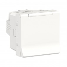 ⚡Розетка с з/к, с шторками, с кришкой, 16А, винтовые зажимы Unica New белая (NU303718TA)