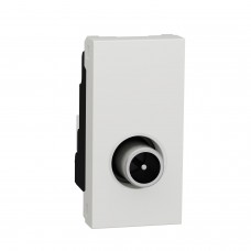 ⚡Розетка TV одинарная 1 модуль Unica New белая (NU346118)