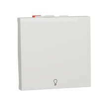 ⚡Вимикач одноклавішний кнопковий з символом світло сх.1 10А Unica New білий (NU320618L)