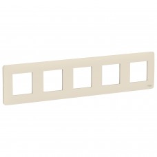 Рамка 5-ти постовая Unica New бежевая (NU201044)